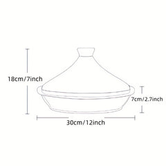High Ceramic Tagine Pot Moroccan Cooking Cone Shaped Lid