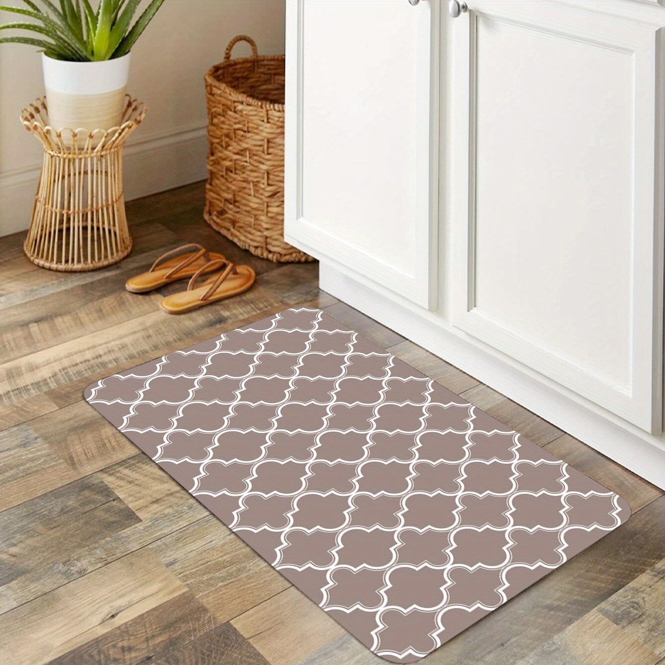 Geometric Print Kitchen Sponge Mat Anti Slip Floor Mat