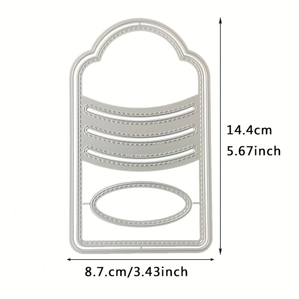 1pc Stitched Slot Tag Set Metal Cutting Dies for Card Making DIY Scrapbooking