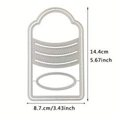 1pc Stitched Slot Tag Set Metal Cutting Dies for Card Making DIY Scrapbooking