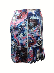  Sports Skort Women's Plus Painting Print Pipping Medium