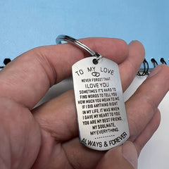 To My Love Keychain - Ideal Gift for Special Occasions