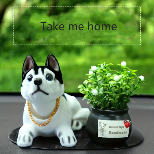 Shaking Head Dog Car Ornament Lucky Cartoon Decoration