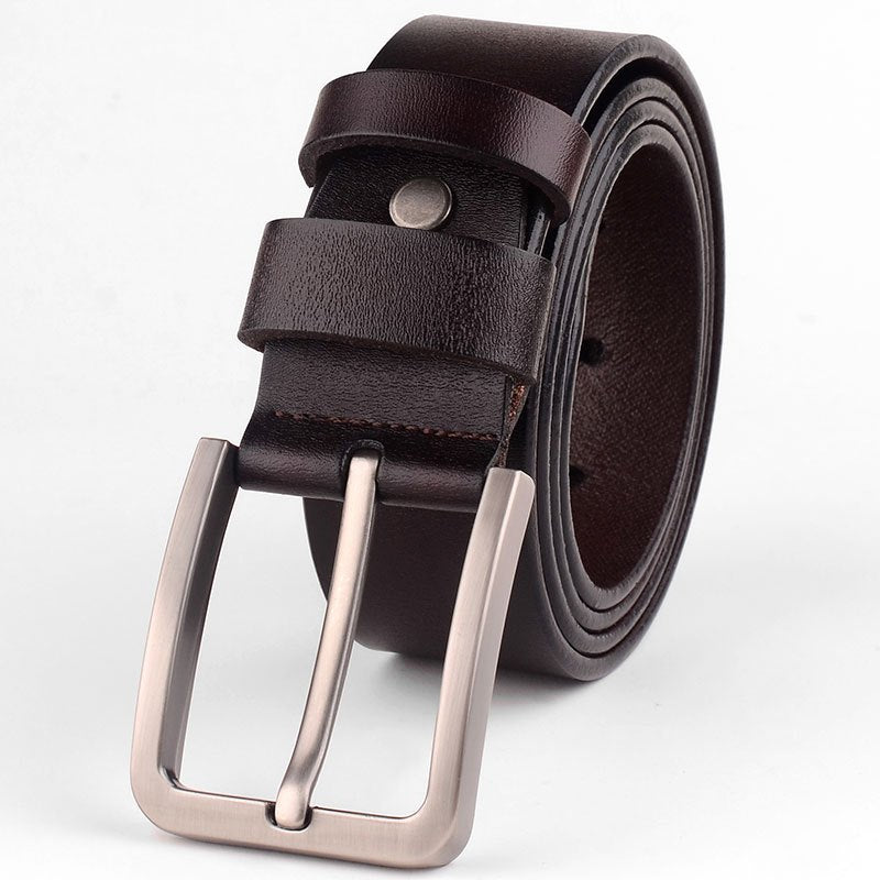 Men's Leather Belt Pin Buckle Waist Strap