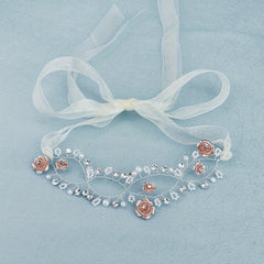 Rose & Faux Pearl Hair Band for Bride