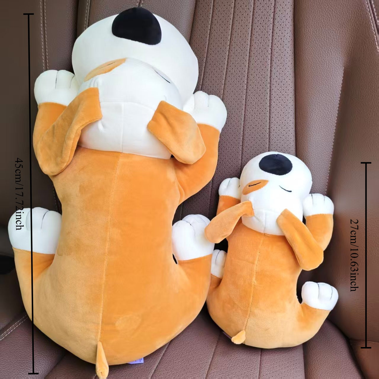 Brown Puppy Plush Toy Soft Fluffy Texture Collectible Model