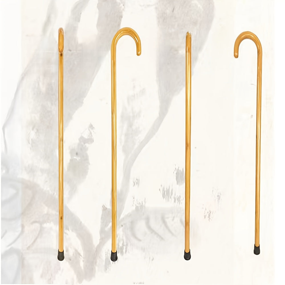 Wooden Walking Cane Lightweight Hiking Sticks Crutches for Men Women Elderly