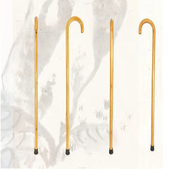 Wooden Walking Cane Lightweight Hiking Sticks Crutches for Men Women Elderly