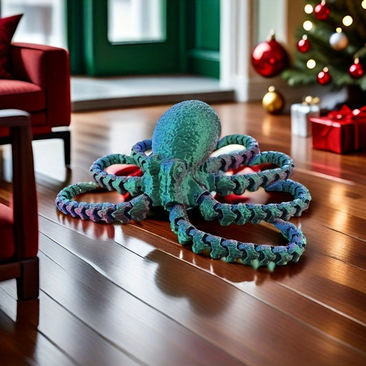 Colorful Octopus Figurine Desk Decor & Fish Tank Accessory