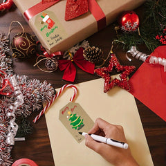 Christmas Copperplate Paper Stickers Pack - 10 Sheets 6 Designs