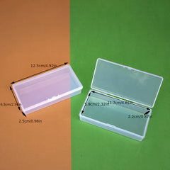 Plastic Transparent Jewelry Storage Box Nail Rhinestone Case