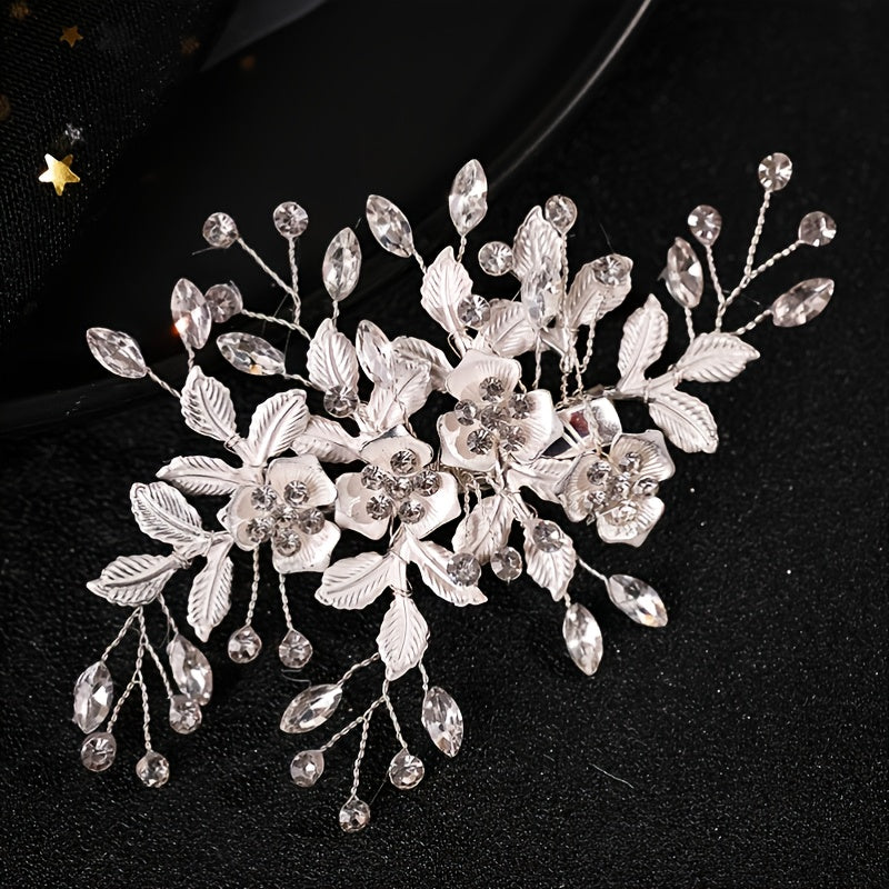 Floral Bridal Hair Comb Wedding Hair Accessory