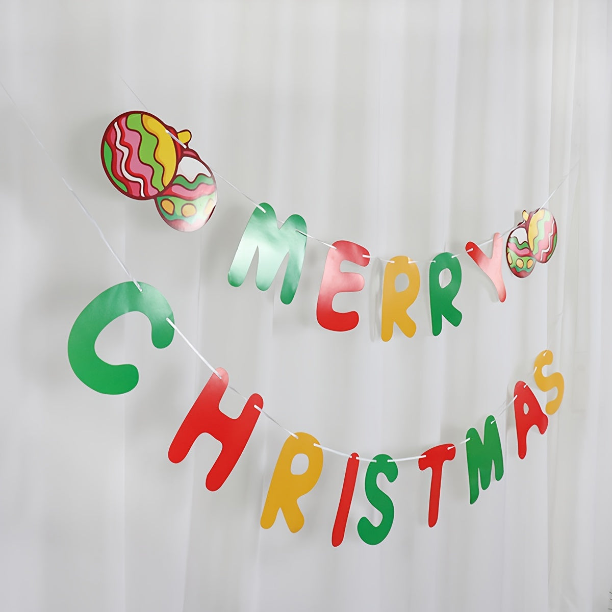 Christmas Letter Flags Mini Penguins Santa Claus Latex Balloons