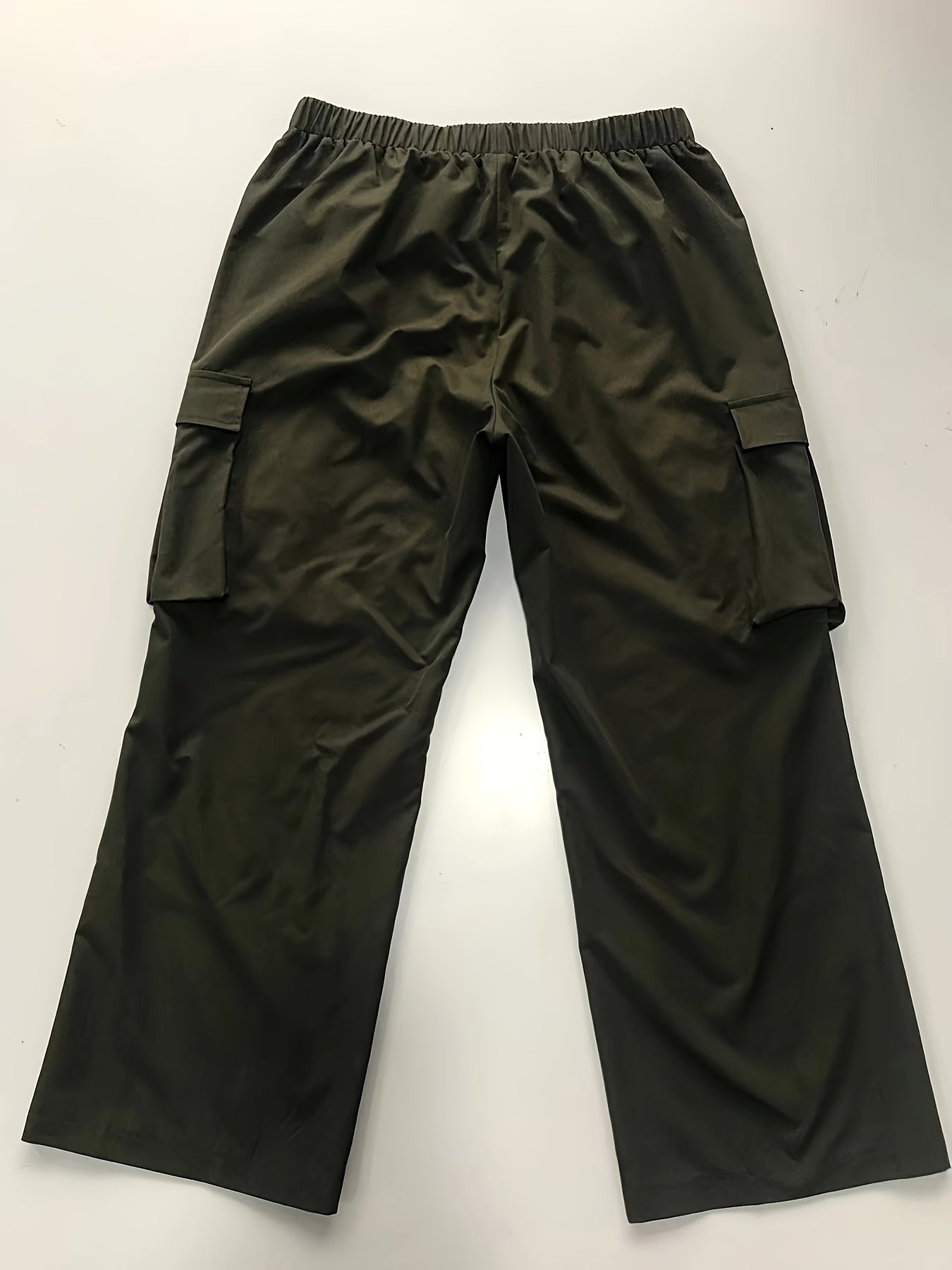 Women's Plus Solid High Rise Cargo Trousers