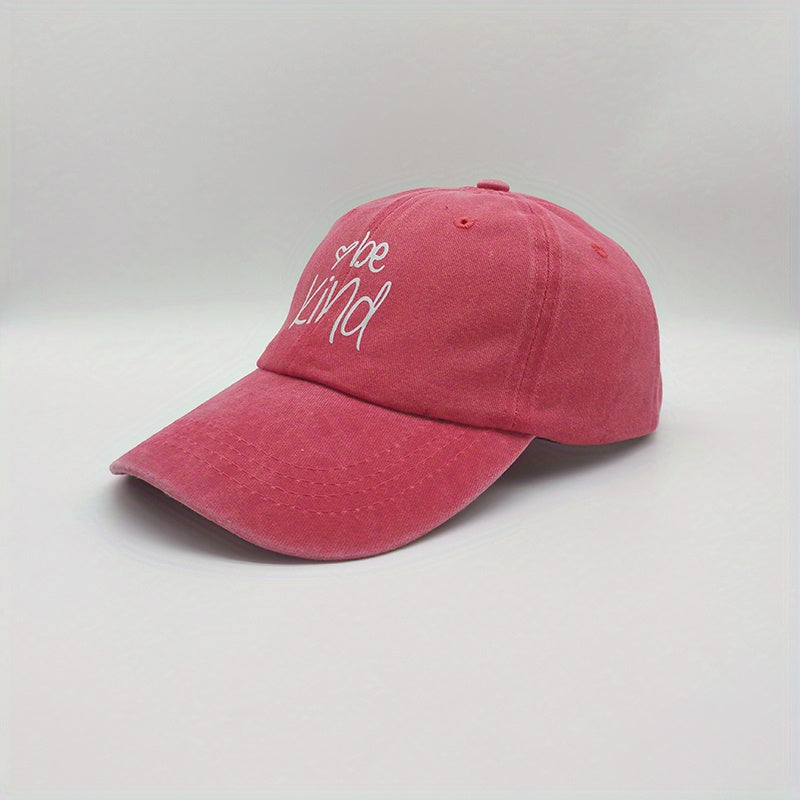 Be Kind Pattern Vintage Baseball Cap For Men