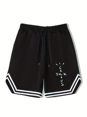 Men's Bottom Stripe Comfy Shorts Drawstring Waist
