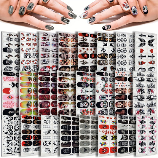 Halloween Nail Polish Stickers 12 Sheets with 6 Files