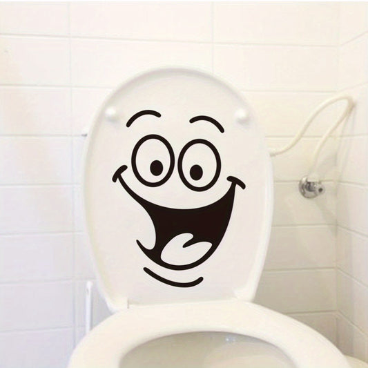 Smiling Face Automotive Motorcycle Button Rv Toilet Stickers