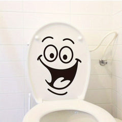 Smiling Face Automotive Motorcycle Button Rv Toilet Stickers