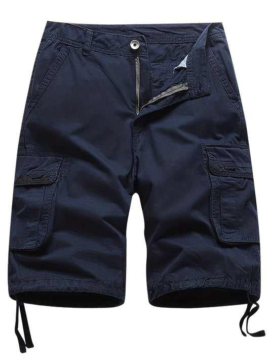 Men's Cargo Cotton Shorts with Pockets for Summer