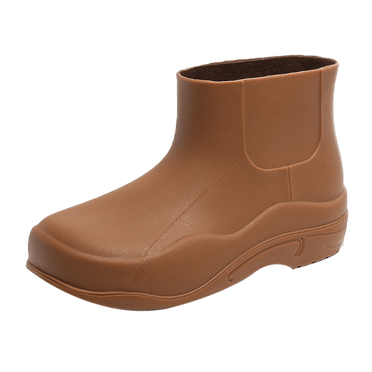 Women's Solid Non-slip Chunky Rain Boots - Waterproof Short Boots