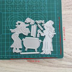 12 Year Old Witch Cooking Soup Metal Cutting Dies Scrapbooking