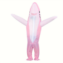 Adult Inflatable Shark Costume Pink One Size