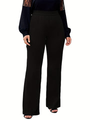  High Waist Straight Leg Stretch Trousers