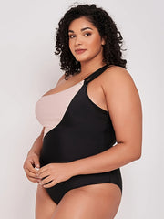  Modest Swimsuit One Shoulder Tummy Control One Piece Bathing Suit