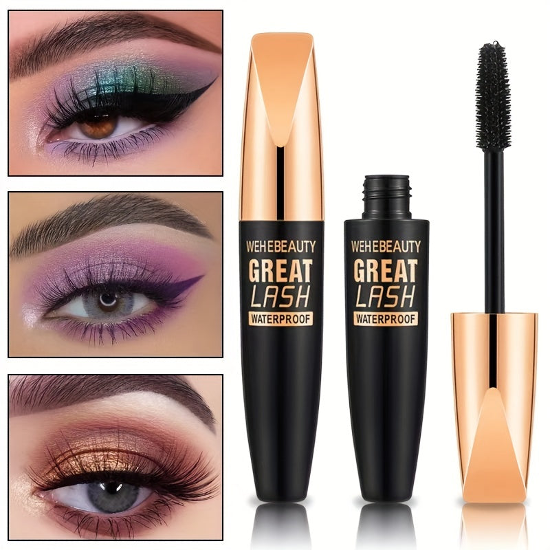 4D Silk Fiber Lash Mascara Waterproof Smudge Proof Thick Lashes