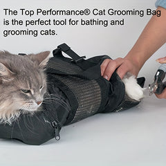 Adjustable Cat Bathing Bag Mesh Grooming Bag