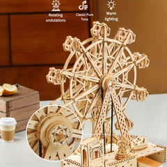 Ferris Wheel Musical Box Puzzle Wooden Jigsaw 183pcs