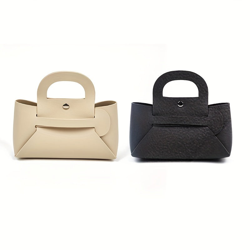 Snap Button Glasses Bag Handle Makeup Organizer Mini Pouch