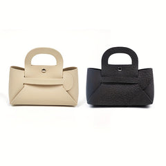 Snap Button Glasses Bag Handle Makeup Organizer Mini Pouch