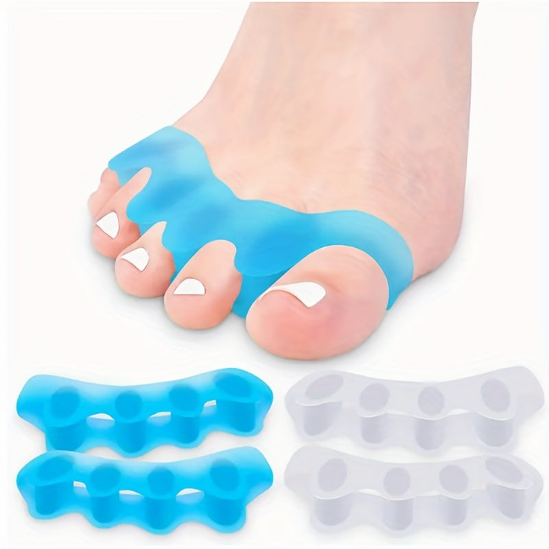 Silicone Toes Separators for Home & Nighttime Use - Straighten Toes & Spacer