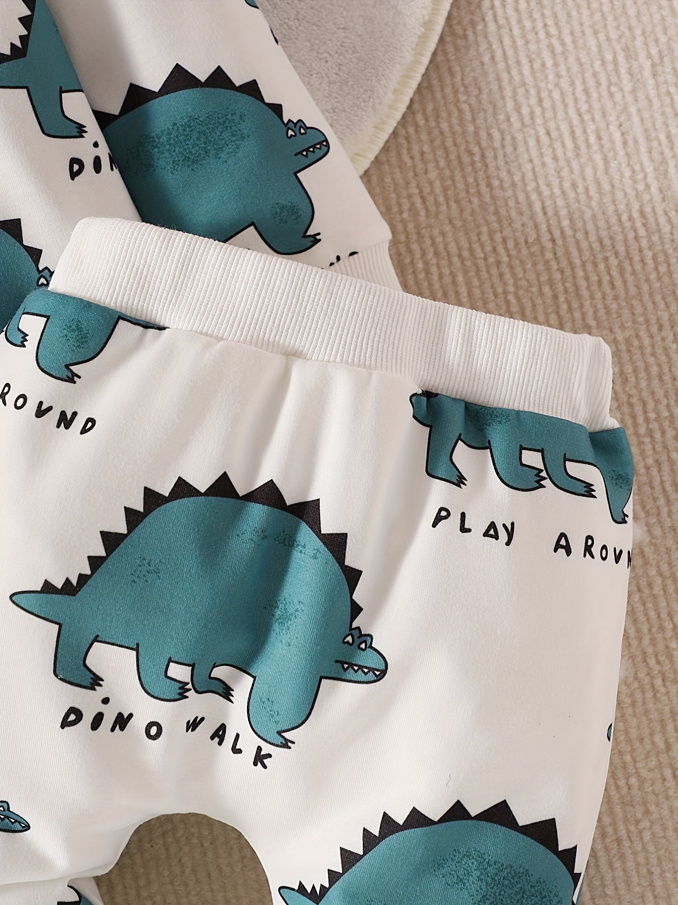 Baby Boy's Cartoon Graphic Hoodie Pants Sportswear Set