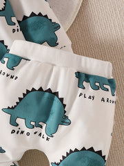 Baby Boy's Cartoon Graphic Hoodie Pants Sportswear Set