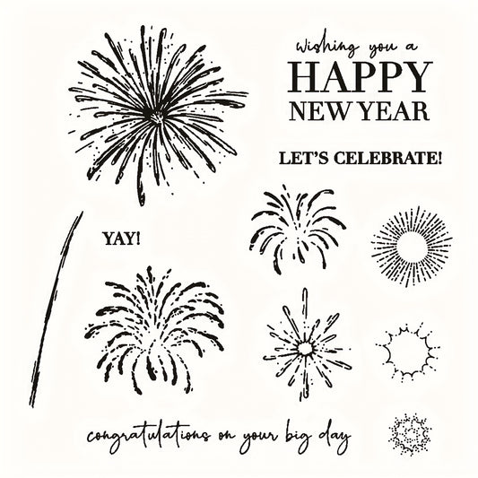 Christmas Fireworks Metal Cutting Dies And Stamps