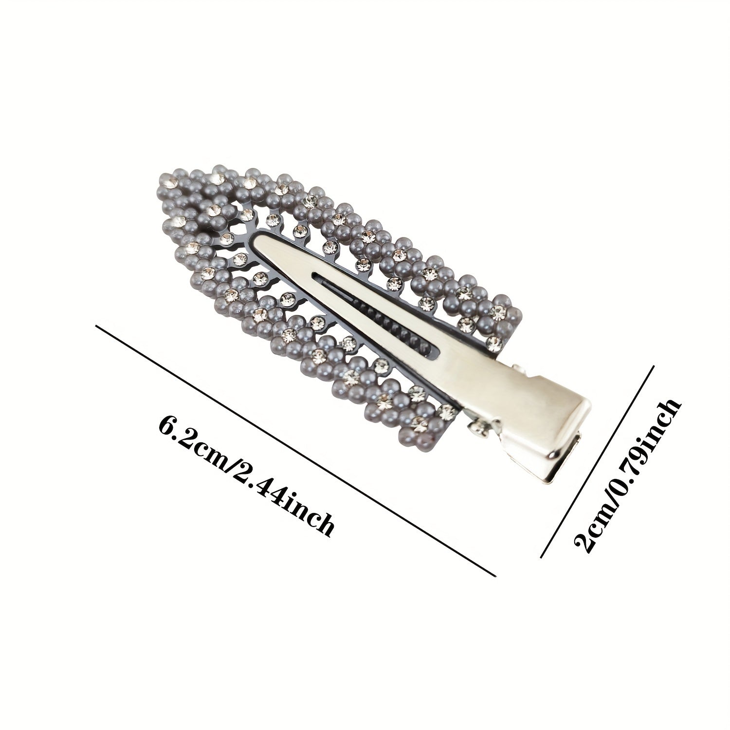6Pcs Rhinestone No Bend Hair Clips Sparkling Hair Clips Curl Pin Barrette