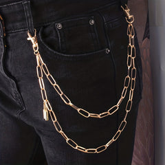 Metal Pants Chain Stylish Punk Lock Chain Jeans Decoration Hip Hop Street Wear