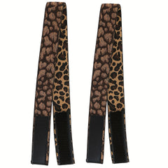 2pcs Leopard Pattern Wig Bands Adjustable Lace Melting Band Comfortable Headband