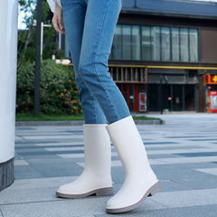 Women's Waterproof Non-slip Rain Boots Lightweight Rubber Shoes