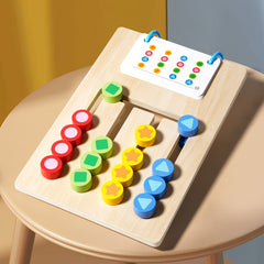 Wooden Shape Matching Game Educational Puzzle Toy 4 Shapes