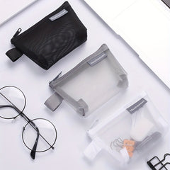 Transparent Nylon Mesh Coin Purse Large Capacity Key Bag Card Coin Bag