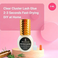 Clear Lash Glue for Cluster Eyelash Extensions Fast Drying Sensitive Waterproof