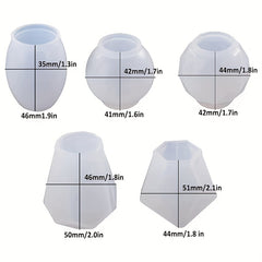 10PCS Epoxy Resin Wine Cork Stopper Silicone Mold Set