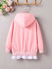 Girls Printed Long Sleeve Hoodie Sweatshirt