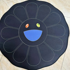 Colorful Sunflower Baby Play Mat Round Crawling Pad for Infants