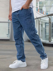 Men's Washed Regular Straight Leg Jeans