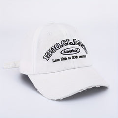 Water Washed Edge Grinding Baseball Cap Soft Top Wide Brim Peaked Cap